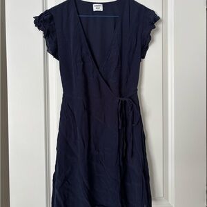 Sunday Best Midnight Blue Wrap Dress